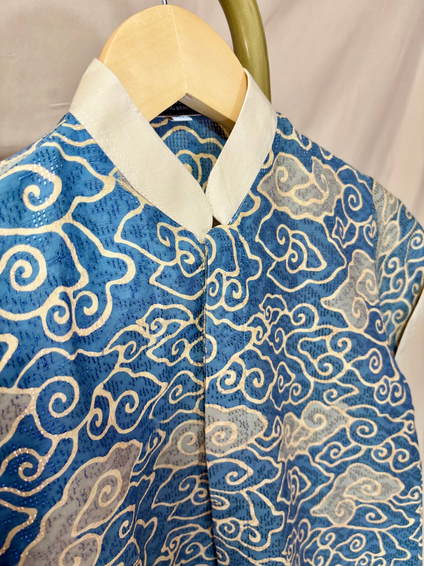 Short Sleeve Textured Batik Kids Shirt- Awan Tenang
