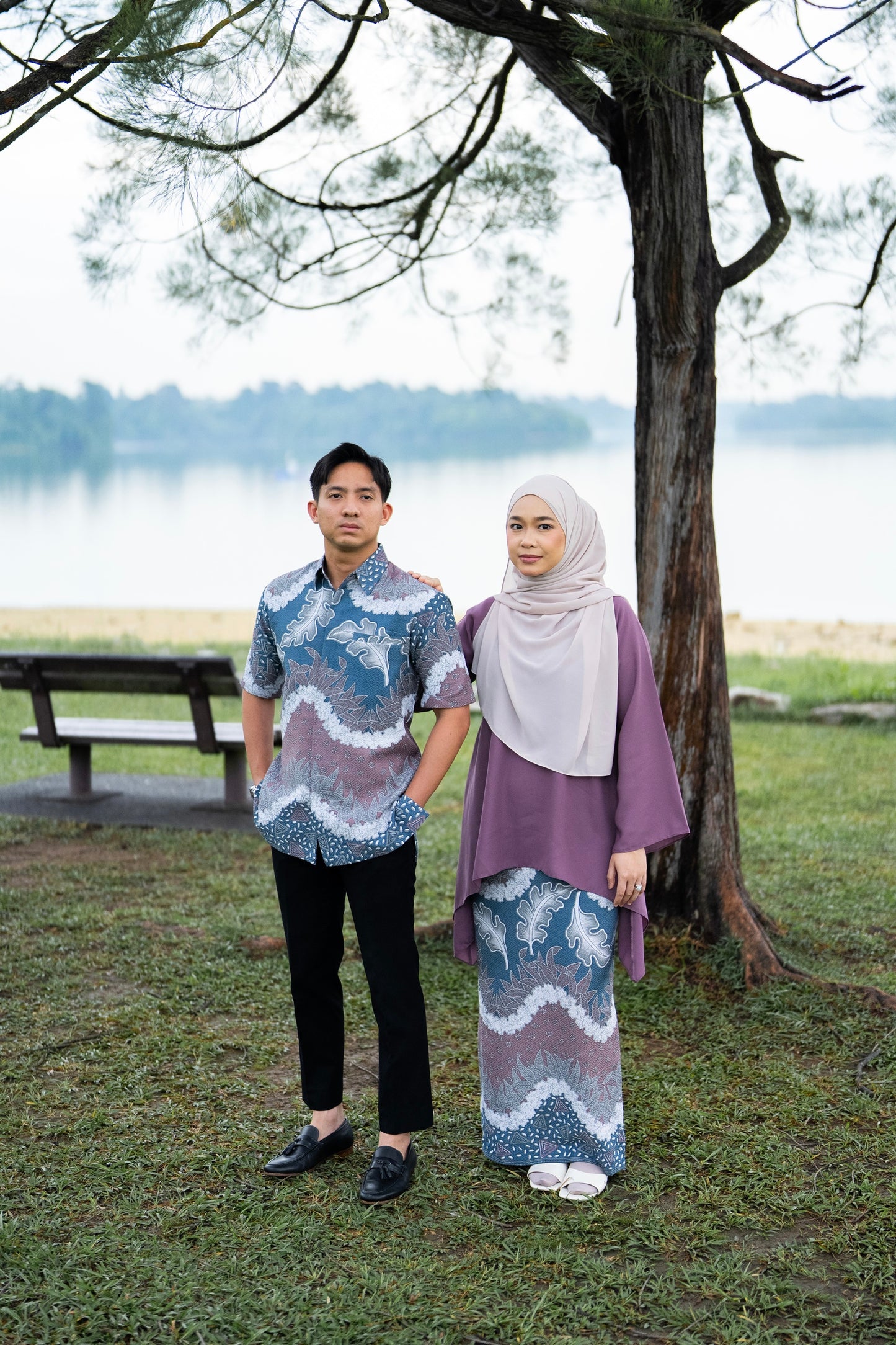 Short Sleeve Textured Batik Shirt- Senyuman Alam