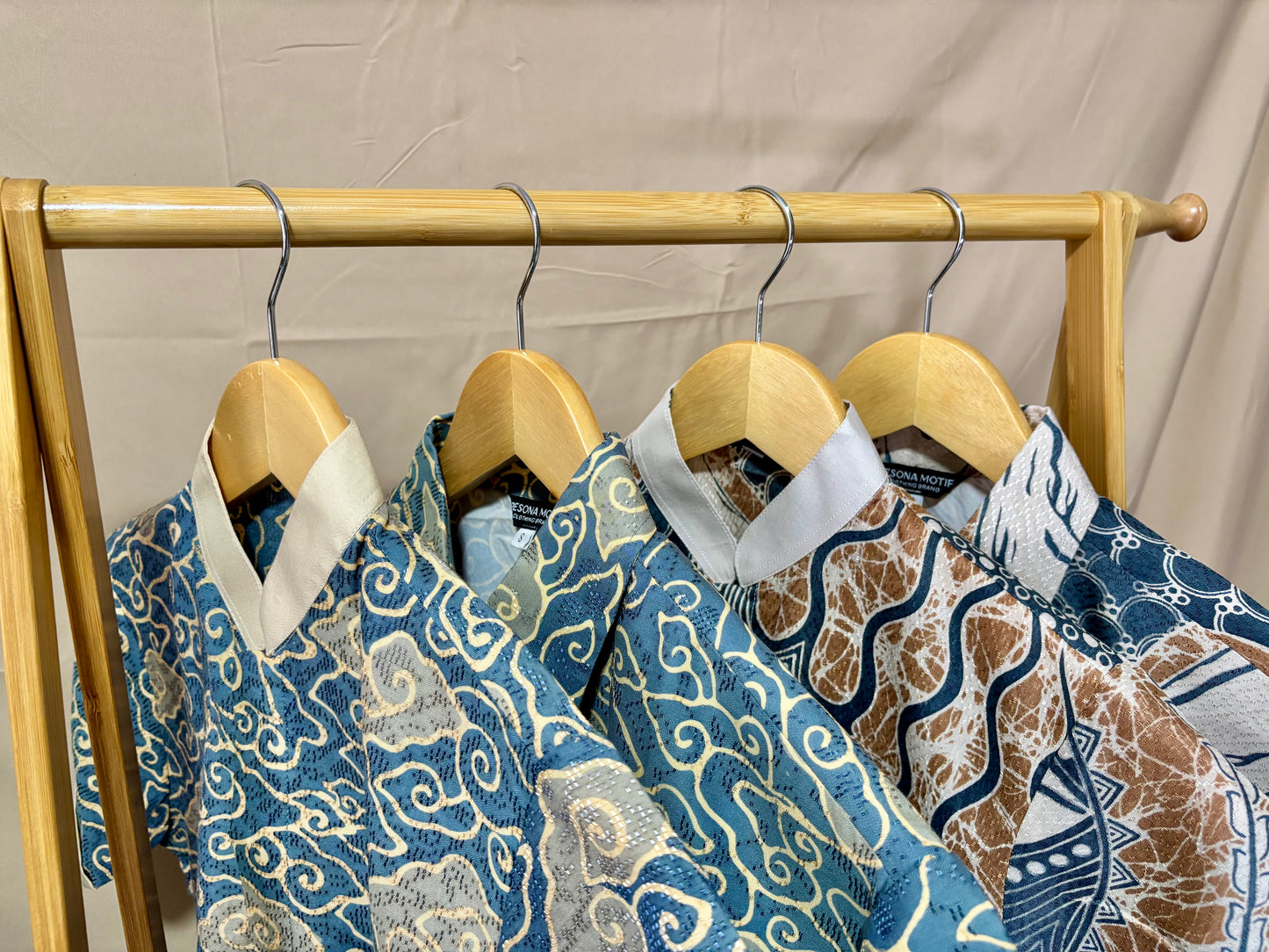 Short Sleeve Textured Batik Kids Shirt- Nusantara Flow