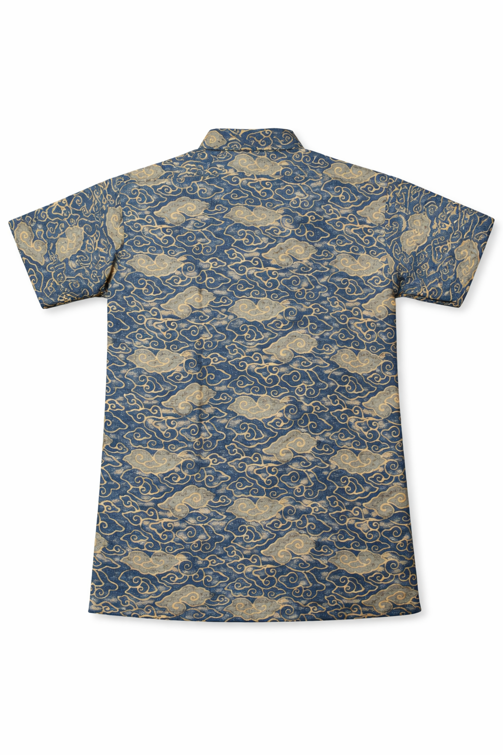 Short Sleeve Textured Batik Shirt- Awan Tenang